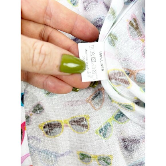 Michael's Men XXL 100% Linen Sunglasses Print Long Sleeve Shirt RV $165 EUC - Picture 10 of 13